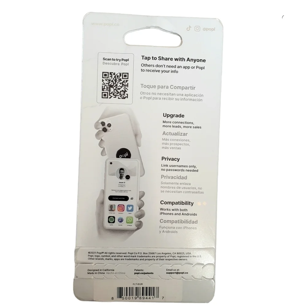 POPL buisness card social connection contact list phone book Black Phone tech